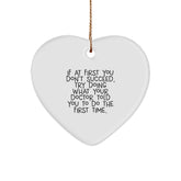 Funny Doctor Heart Ornament Gift from Men to Doctor Friends Coworkers Family - Inspirational Quote Christmas Unique Gifts - Image 1